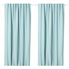 Vilborg Zaslony Zaciemniajace 1 Para Bialy Turkusowy 145x300 Cm Kupuj Online Lub W Sklepie Ikea Room Darkening Curtains Teal Curtains Turquoise Living Room Decor
