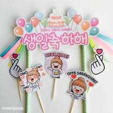 .축하해요 축하해 생일축하해 saengil chukha hamnida saengil chukha hamnida jigu. Jual Cake Topper Saengil Chuka Hamnida Happy Birthday Pink Jakarta Pusat Cream Pops Tokopedia