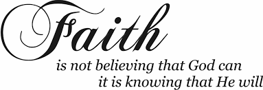 Faith Is Not Believing God Can It Is Knowing That He Will Quote The Walls