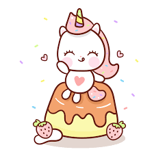 Klik pada gambar thumbail untuk mengunduh gambar ukuran penuh. Cute Unicorn Cartoon Pudding Cartoon Sweet Food Pastel Isolated On White Background Yummy Dessert Kartun Seni Kucing Gambar Lucu