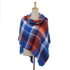 A blanket scarf also makes a great gift. Blanket Scarf Blue Plaid Shop Katydid Wholesale Deals