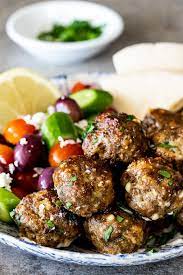 Easy Greek Meatballs With Feta Cheese Simply Delicious Recipe Greek Recipes Greek Dinners Recipes