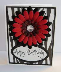 Blue flower only spawns during night. Handmade Birthday Card Red And Black Flowers On Zebra Handmade Birthday Cards Handmade Greetings Greeting Cards Handmade