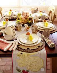 bunny runner bunny shaker bunny holder and a clutch of chicks for easter deco table joyeuses paques deco table paques
