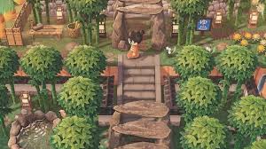 #acnh #nintendo acnh #acnh island #acnh garden #acnh bamboo #sleepyspirits. Yasmin On Instagram Hidden In The Bamboo Forest You Ll Find A Trail To The Rice Terraces On The Left An Animal Crossing New Animal Crossing Bamboo Forest