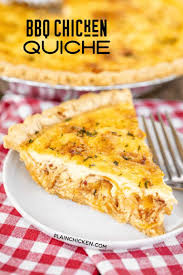 Bbq Chicken Quiche So Delicious Can Make Ahead And Refrigerate Or Freeze For Later Chicken Bacon Bbq Sauce Cheddar Che Chicken Quiche Bbq Chicken Quiche