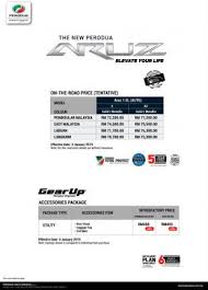 You are now easier to find information about perodua sedan, mpv and hatchback cars with this information including latest perodua price list in malaysia, full. Perodua Aruz Open For Booking From Rm72 200