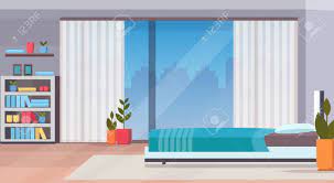 Empty bedroom and long empty and new apartment corridor. Modern Home Bedroom Interior Design Contemporary Bed Room Empty Royalty Free Cliparts Vectors And Stock Illustration Image 116232502