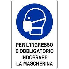 Proposte della conferenza delle regioni e delle province autonome per la ripresa degli sport di contatto e squadra. Ingresso Obbligatorio Indossare La Mascherina Segnaletica Covid Cod M0160030 Toolshop Italia
