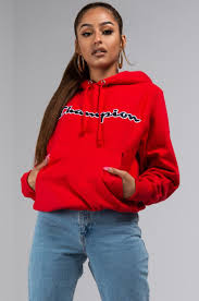 Black And Red Champion Hoodie Pin By Kaylie Marquez On Vetement Champion Clothing Hoodie Fashion Champion Hoodie Women