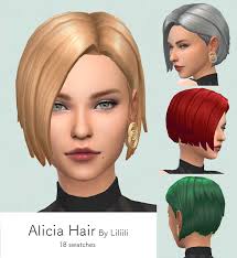 Leahlillith rhea hair pushed back ⚰️. The Sims 4 Mods Free Downloads Alicia Hair Cr By Liliili Https Callitheaccfinds Tumblr Com Post 186813779856 Liliili Sims Alicia Hair 18 Swatches Ea Color Facebook