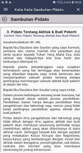 Isinya kurang lebih sama dengan jenis pidato lainnya, yang dibuat dan disampaikan dalam bahasa indonesia. Teks Pidato Tentang Akhlak Goresan