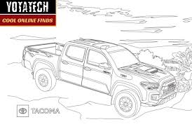 Cars to print and color. Toyota Debuts Online Activity Packs Featuring Its Popular Trucks Yotatech