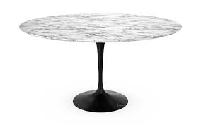 Looking for a good deal on table tulip? Knoll International Saarinen Round Dining Table 137 Cm Black Arabescato Marble White With Grey Tones By Eero Saarinen 1955 1957 Designer Furniture By Smow Com
