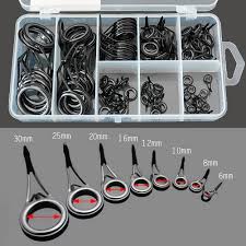 details about 75pcs 8 size ceramic fishing rod guide line kit single foot rings repair eyes ch