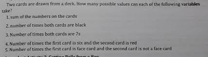 Jan 26, 2019 · there are a total of 52 cards in a deck. Two Cards Are Drawn From A Deck How Many Possible Chegg Com