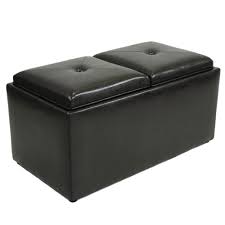 Coffee table ottoman features four reversible cushion tops for a combined table surface or individual lap trays, concealing interior storage, from homelegance. Ottomans Storage Coffee Table Leather More Best Buy Canada