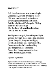 Fyodor Tyutchev Twilight Site Today Aesthetic Words Prose Poetry Words