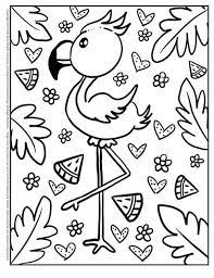 See the whole set of printables here: Summer Time Flamingo Doodle Printable Cute Kawaii Coloring Etsy
