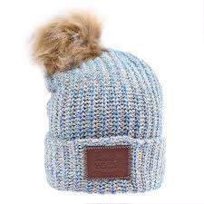 Cool Blue Speckled Pom Beanie Pom Beanie Love Your Melon Hats Blue Speckles