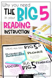 The Big 5 Reading Skills Why You Need To Teach Them In 2020 With Images Reading Instruction Reading Skills