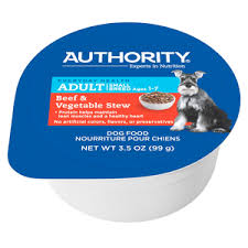 Authority puppy large breed chicken and rice (3.5 stars) u. Authority Everyday Health Beef Vegetable Stew For Small Breed Adult Dogs Review Rating Pawdiet