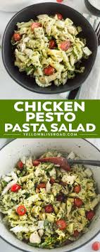 Chicken Pesto Pasta Salad Recipe In 2020 Pesto Chicken Pasta Chicken Pesto Pasta Salad Pesto Pasta Salad