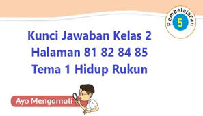 Kunci jawaban tema 1 pembelajaran 2 subtema 2 kelas 3 sd halaman 62 63 65 66: Kunci Jawaban Kelas 2 Tema 1 Halaman 81 82 84 85 Hidup Rukun Di Rumah Subtema 2 Pembelajaran 5 Kunci Jawaban