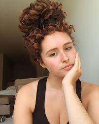 Julia On Instagram Been Getting A Lot Of Questions About How I Style My Hair Before I Sleep On It Curly Hair Styles Naturally Pineapple Bun Curly Hair Styles