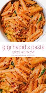 Gigi Hadid S Vodka Pasta Sauce Recipe Veganized Plant You Dairy Free Pasta Recipes Dairy Free Pasta Vegetarian Pasta Recipes