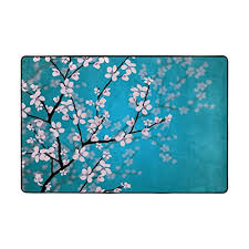 Branches and flowers were crocheted in using acrylic yarn. Ethel Ernest Non Slip Doormat Japanese Sakura Flowers Cherry Blossom Area Rug Carpet Floor Mats Door Mat Indoor Outdoor Bathroom Buy Online In Aruba At Aruba Desertcart Com Productid 61511989