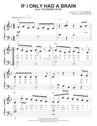 C#m7 f#7 bm i could think of things i'd never thunk. If I Only Had A Brain Big Note Piano Print Sheet Music Now