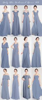 Long Short Bridesmaid Dresses 79 149 Size 0 30 And 50 Colors Dusty Blue Bridesmaid Dresses Blue Bridesmaid Dresses Bridesmaid Dresses