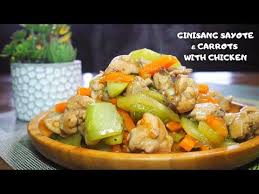 Super Easy Quick Ginisang Sayote Carrots With Chicken Foodnatics Youtube Filipino Vegetable Dishes Vegetable Dishes Carrots