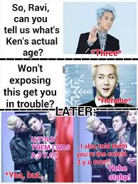 Hahahahaha 3 Y O Ken We All Secretly Knew It Ravi Lol Love Them Ravi Ken Vixx Vixx Funny Kpop Memes Kpop Funny