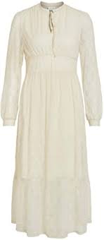 Confectionnée en pure dentelle chantilly, cette robe de style victorien est ornée d'une délicate bordure cordée et de volants le long du corsage et des épaules découpées. Vila Robe Mi Longue Pour Femme Avec Dentelle Nouee Sur Le Devant Marron Small Amazon Fr Vetements Et Accessoires