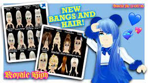 New Hair Styles And Bangs Roblox Royale High Update Youtube