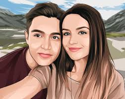 Custom Cartoon Portrait From Photo Family Illustration, Couple Painting  Personalized Wedding, Birthday Anniversary Art Caricature Vector Art