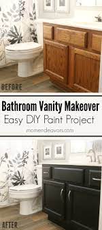 Bathroom Vanity Makeover Easy Diy Home Paint Project Mom Endeavors Bathroom Vanity Makeover Bathroom Cabinet Makeover Vanity Makeover