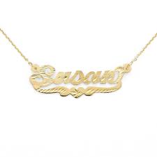 Gold Name Plate Necklace