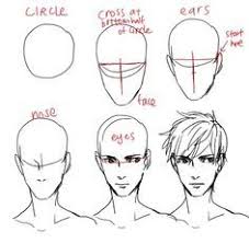 How To Draw Anime Male Head How To Draw An Anime Male Head Male Face Drawing Guy Drawing How To Draw Hair
