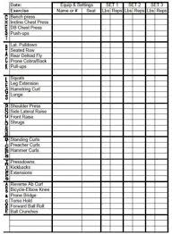 New Weight Training Log Workout Sheets Workout Log Workout Template