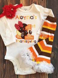 5 out of 5 stars. Girls Thanksgiving Outfit 1st Thanksgiving Shirt Or One Piece Ruffle Pants Headband Girls Thanksgiving Outfit Turkey Shirt Pretty 39 S Bowtique