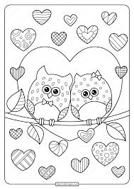 Plus, it's an easy way to celebrate each season or special holidays. Owls In Love With Hearts Pdf Coloring Page Owl Coloring Pages Heart Coloring Pages Printable Valentines Coloring Pages