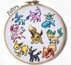 Finished epic pokemon cross stitch by sfxbecks on deviantart. All Eeveelutions Pdf 9 Cross Stitch Patterns Eevee Jolteon Flareon Vaporeon Umbreon Espeon Leafe Pokemon Cross Stitch Cross Stitch Cross Stitch Designs