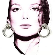 Robert Lee Morris Silver Door Knocker Hoop Earrings