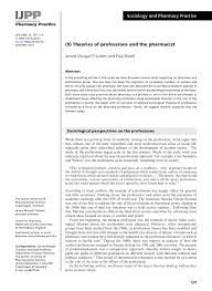 How would you rate this business? Pdf 9 Theories Of Professions And The Pharmacist