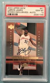 Although he is featured in panini sets today, upper deck. Auction Prices Realized Basketball Cards 2003 Upper Deck Rookie Exclusives Lebron James Rookie Exclusives Auto