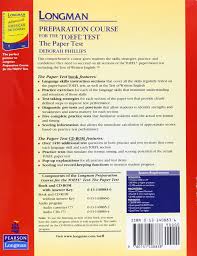 Maybe you would like to learn more about one of these? Longman Preparation Course For The Toefl Test The Paper Test With Answer Key Phillips Deborah Amazon In Books
