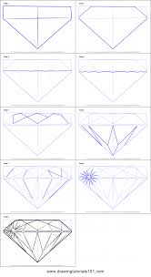 How To Draw A Diamond Printable Step By Step Drawing Sheet Drawingtutorials101 Com Diamond Drawing Jewel Drawing Drawing Sheet